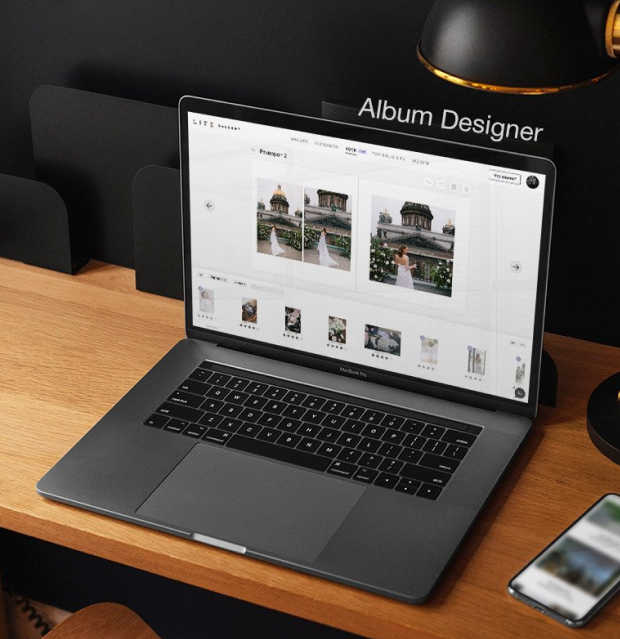 Интерфейс редактора фотокниг Lumir Photo